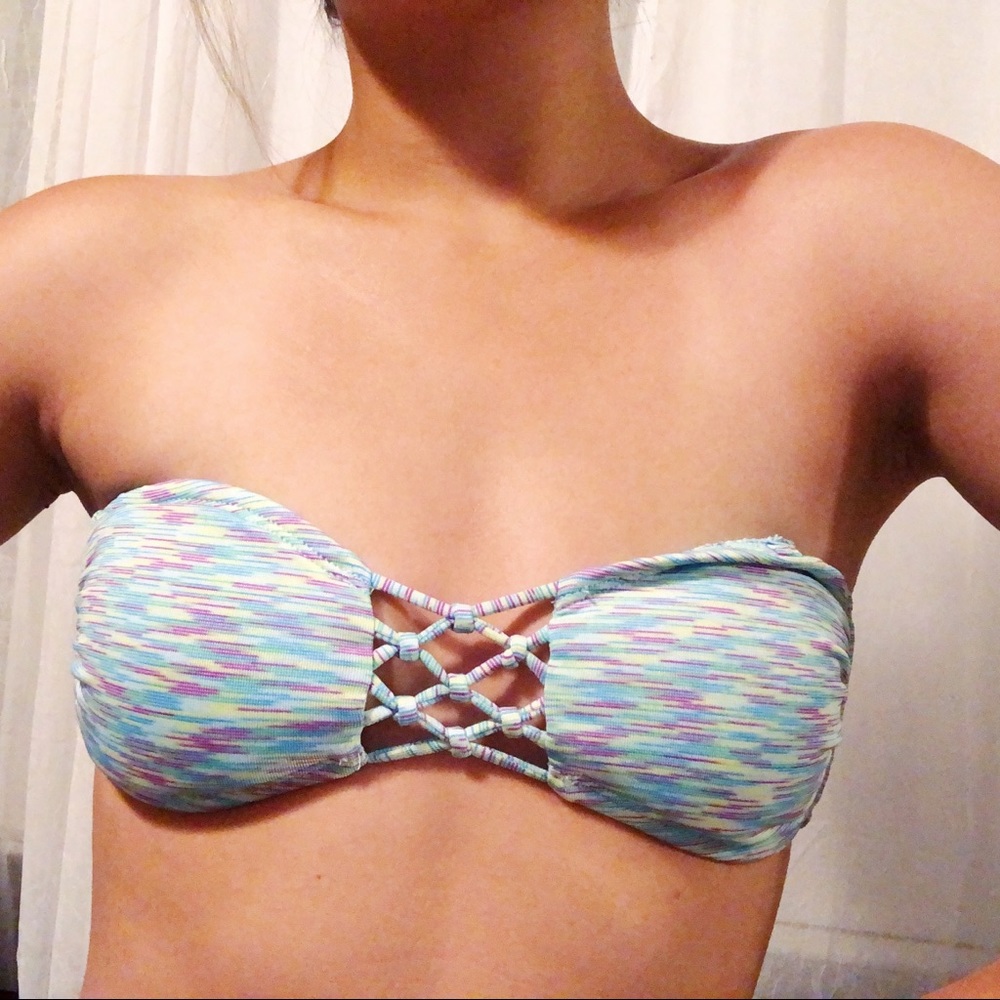 Bandeau Style Bikini with Criss Cross Detailing